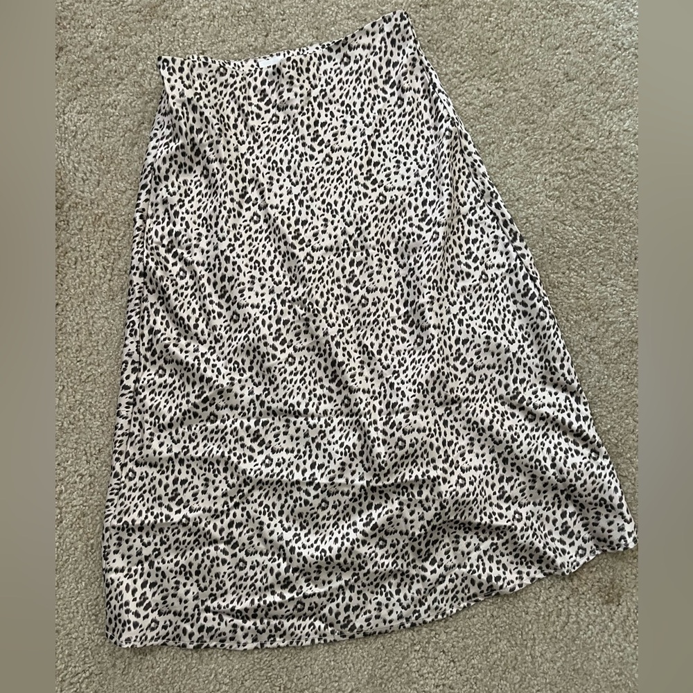 Cheetah print midi skirt